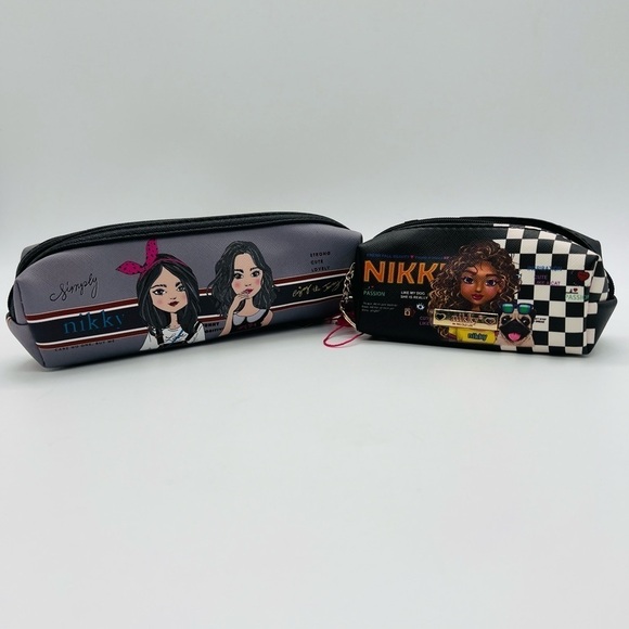 NIKKY BY NICOLE LEE SET OF 2 TRAVEL/COSMETIC ZIPPERED POUCHES NWT - Picture 5 of 14